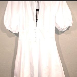Brand new Nasty Gal white cotton dress sz.6 w/ tags